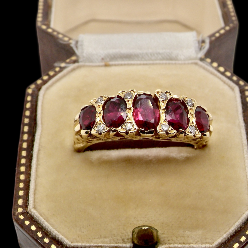 Victorian style Ruby and Diamond ring
