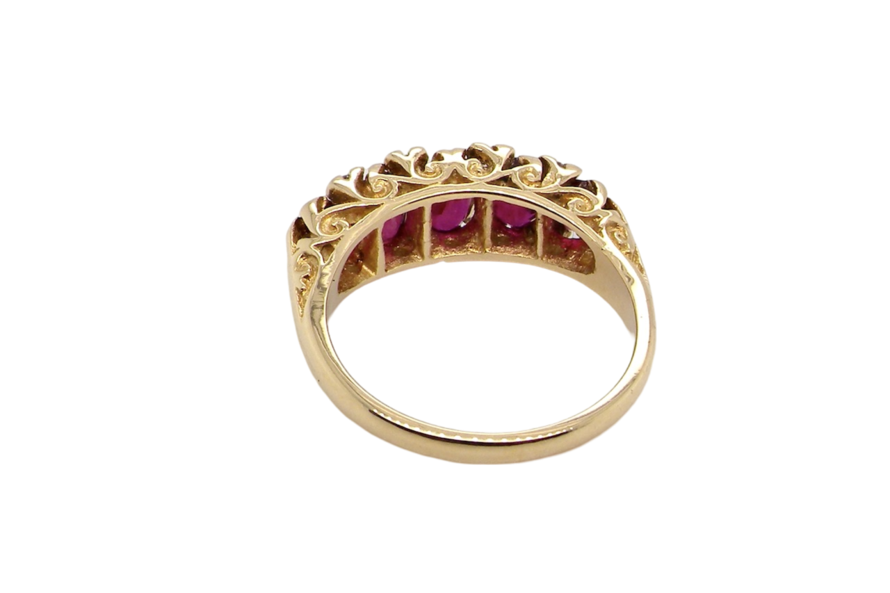 rear view Ruby and Diamond ring