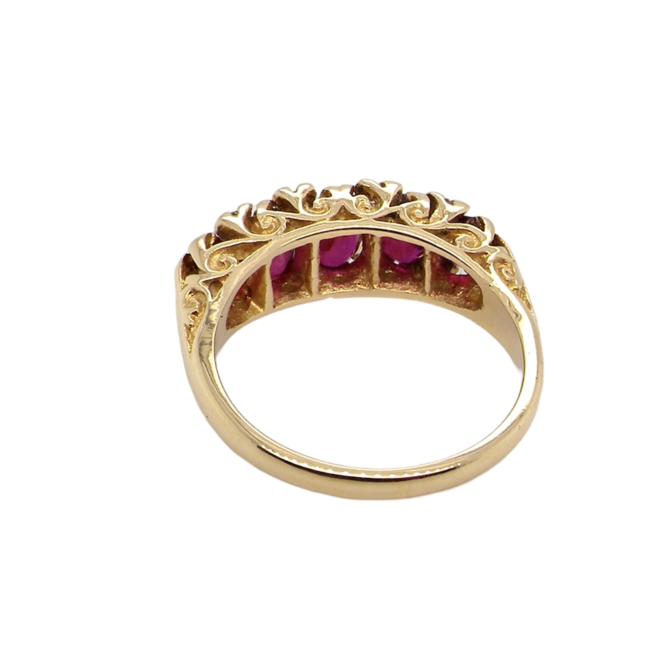 rear view Ruby and Diamond ring