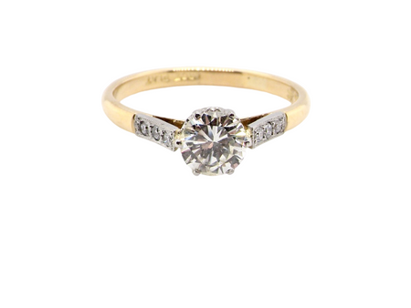 A vintage diamond solitaire ring