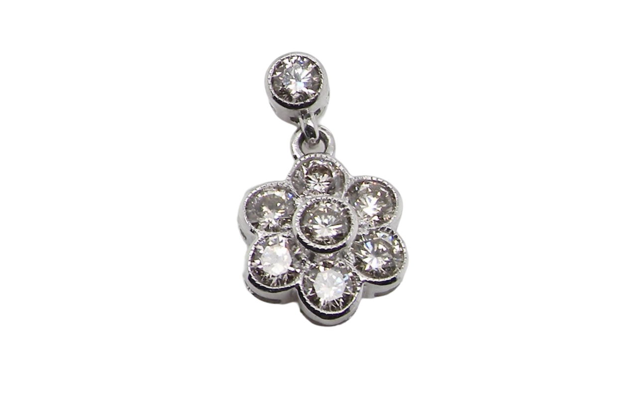 diamond cluster earrings