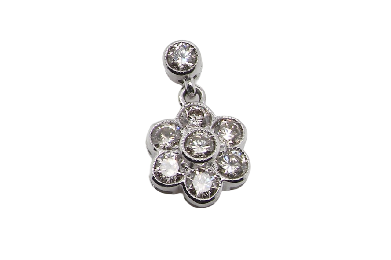 diamond cluster earrings