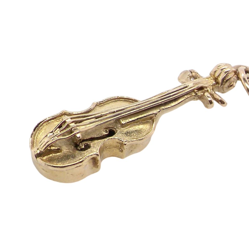 A 9 carat gold Violin charm