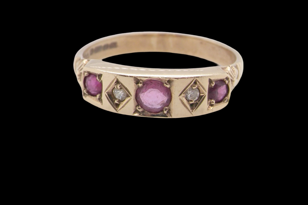 ruby and diamond ring