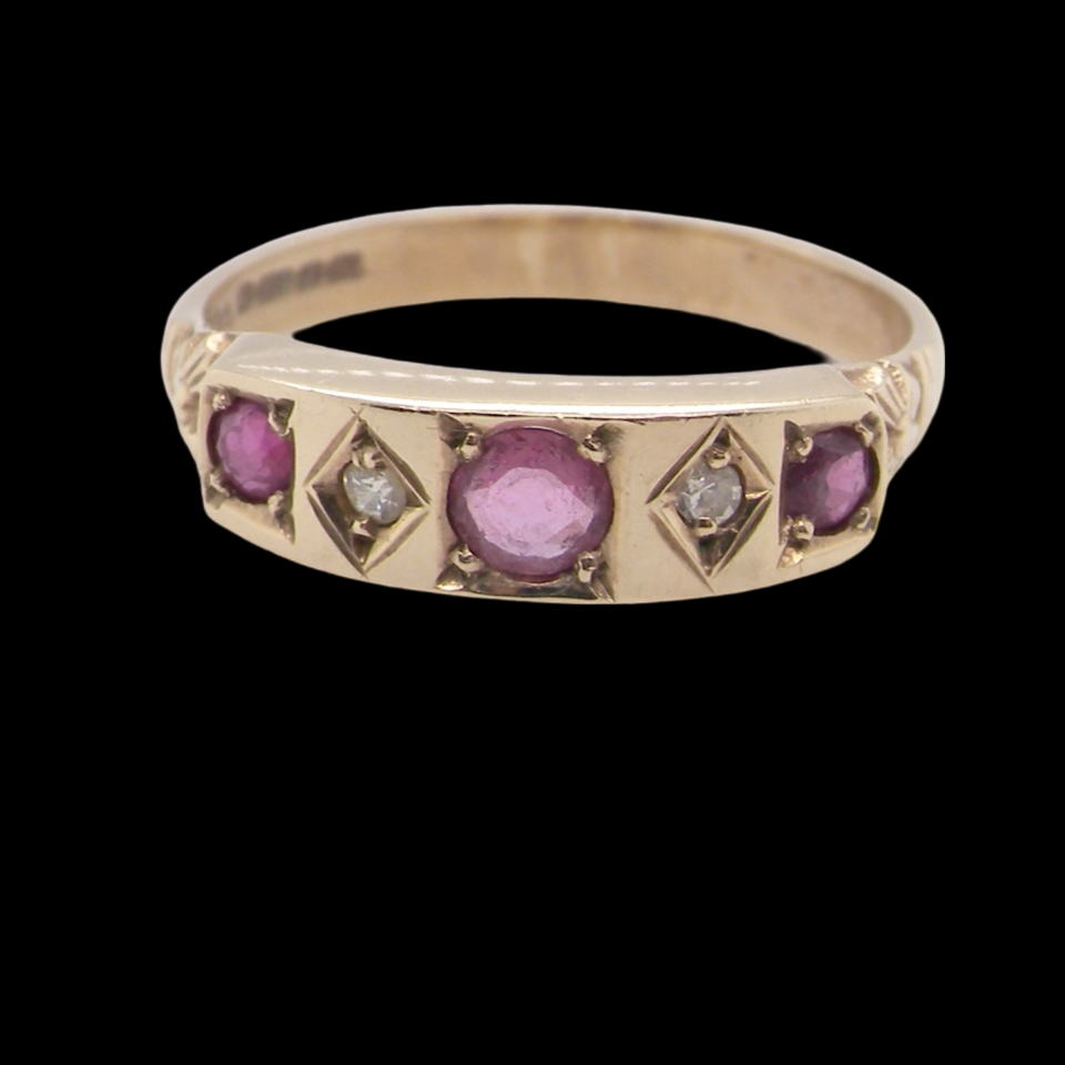 ruby and diamond ring