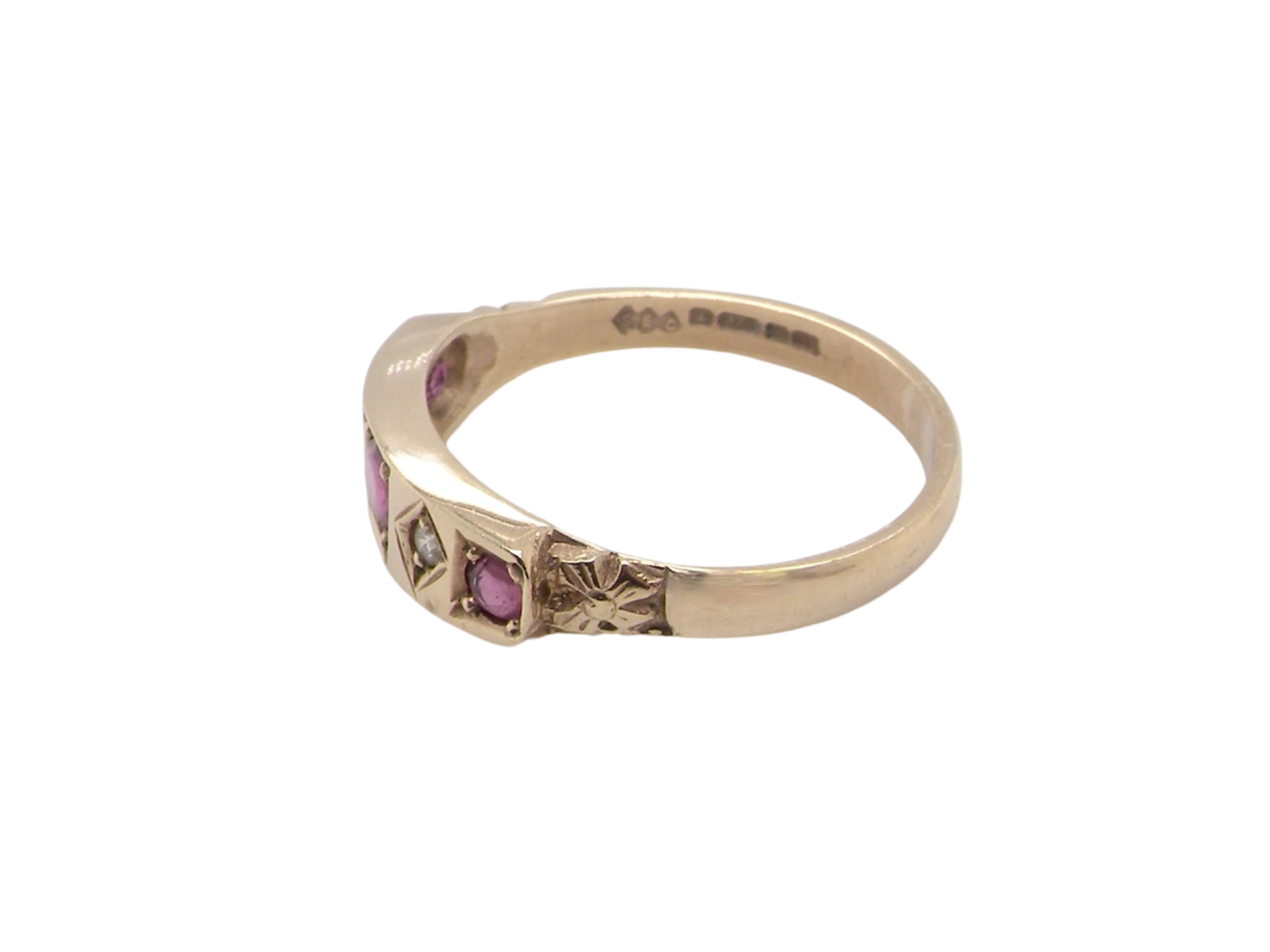 Victorian style ruby and diamond ring