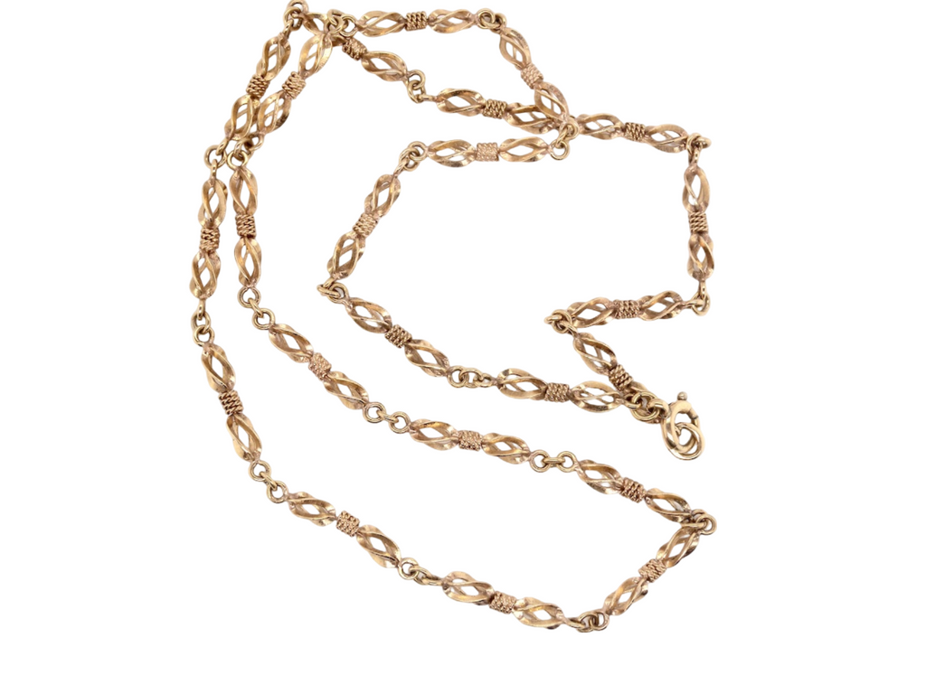 A 9 carat gold fancy neck chain