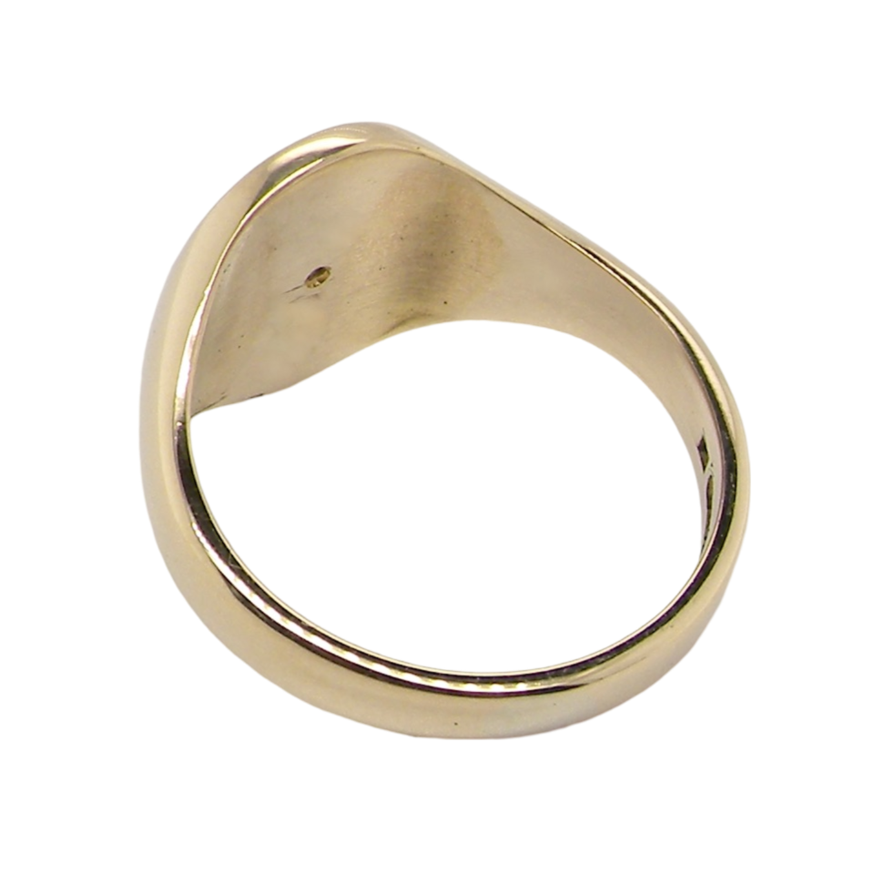 rear view 18 carat gold signet ring