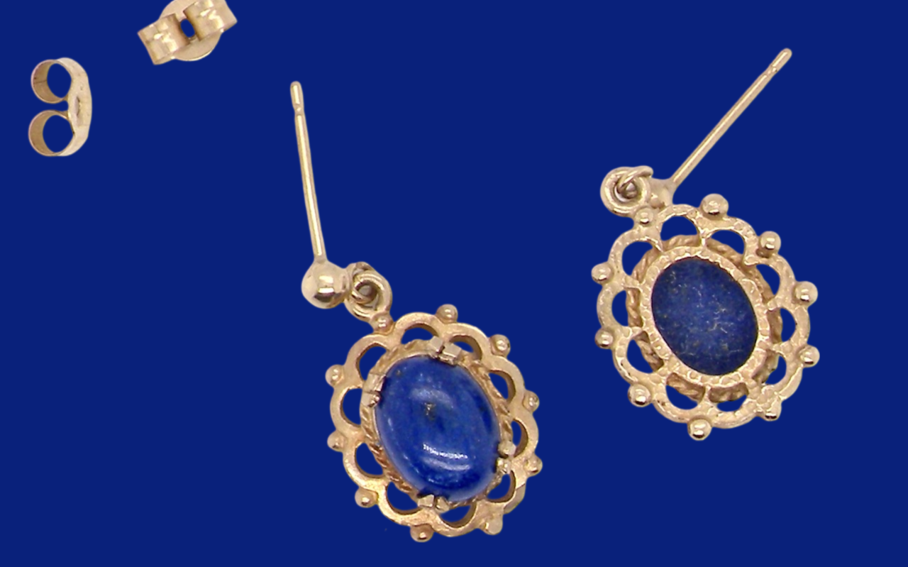 lapis lazuli drop earrings