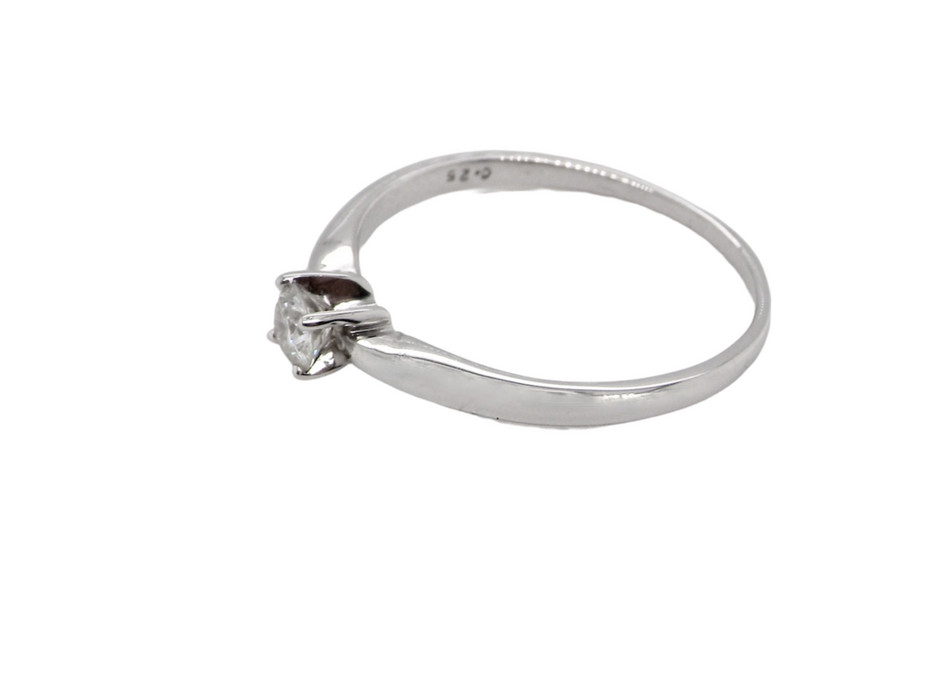 A Solitaire Diamond Ring side view