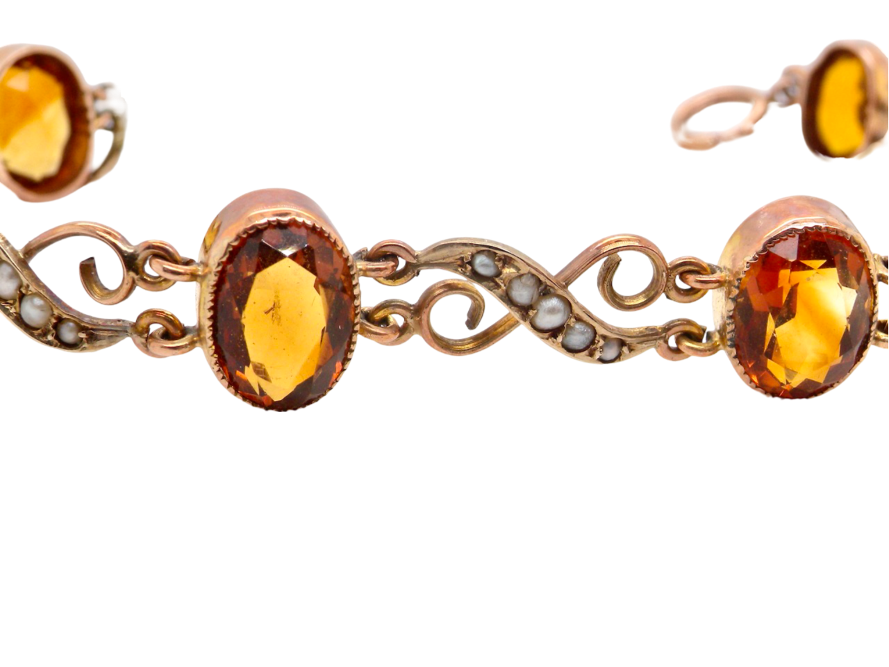 citrine and pearl bracelet