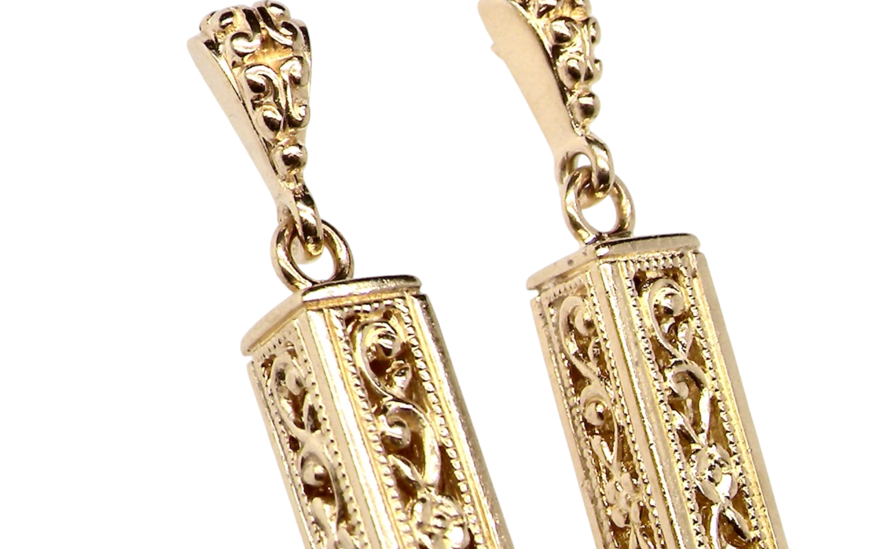 A fine pair of drop earrings