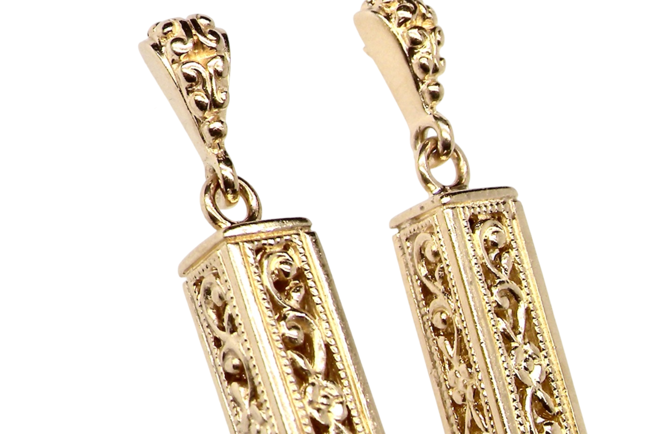 A fine pair of drop earrings