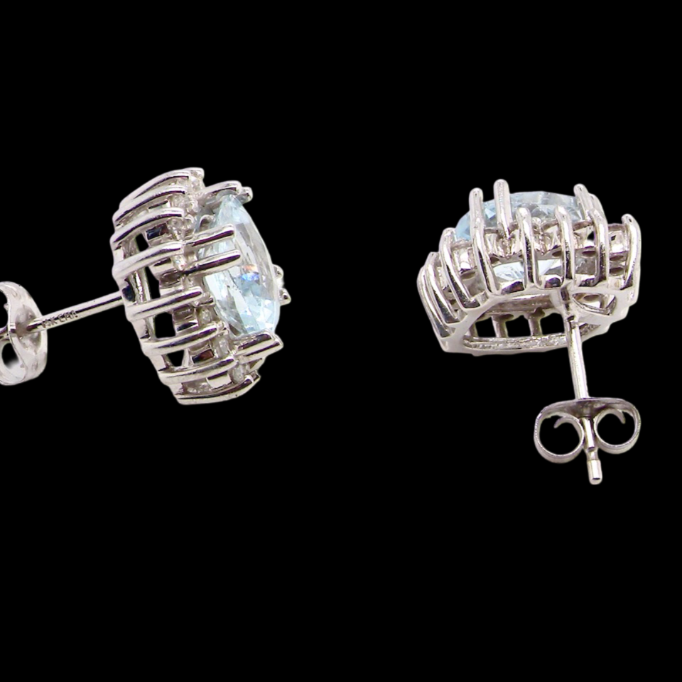 Aquamarine & Diamond earrings