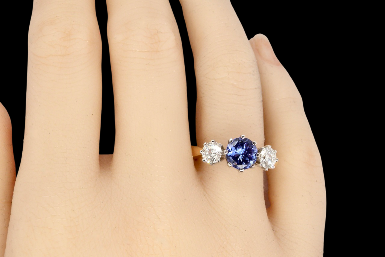 Impressive Tanzanite and Diamond Ring