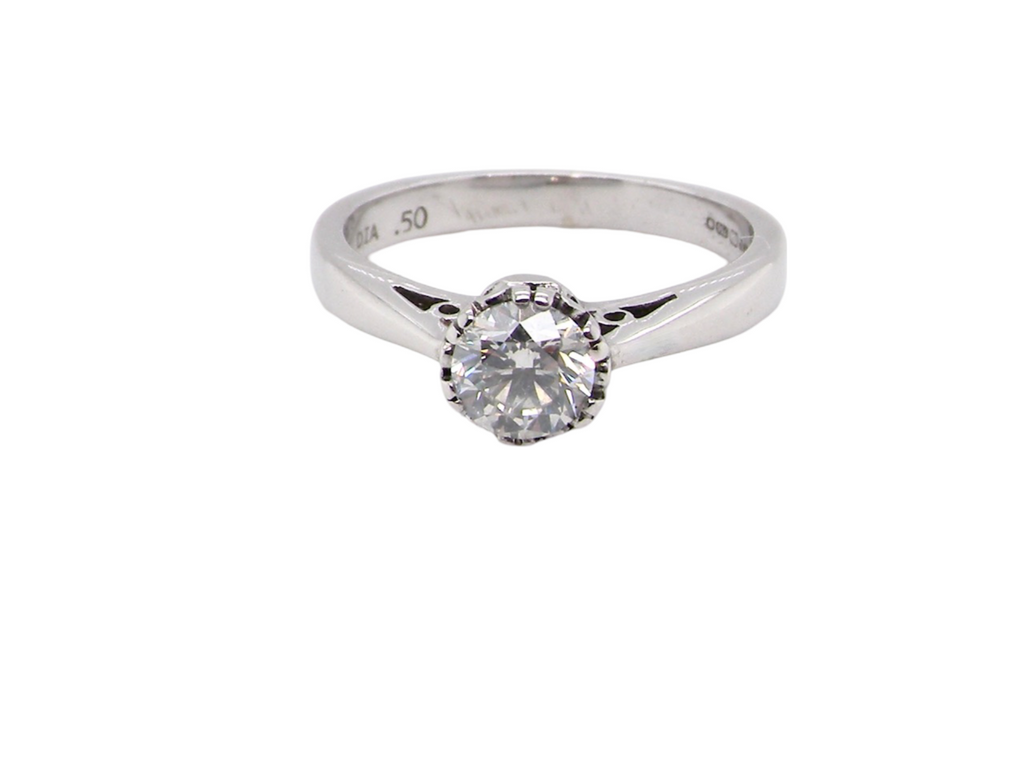A classic diamond solitaire ring