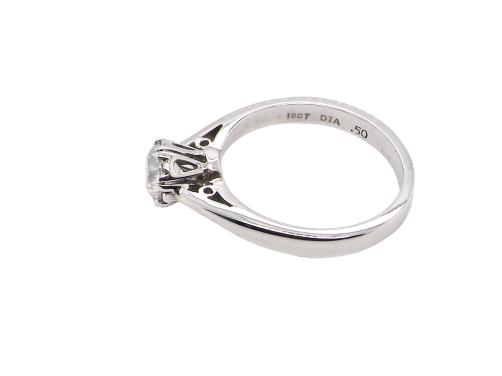 A classic diamond solitaire ring