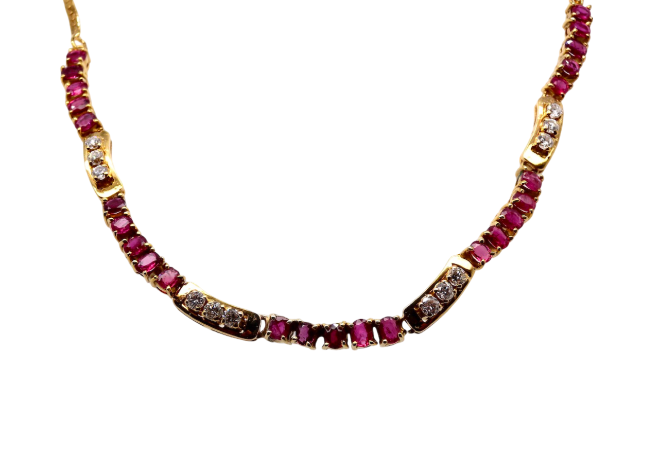A Ruby and Diamond Necklace