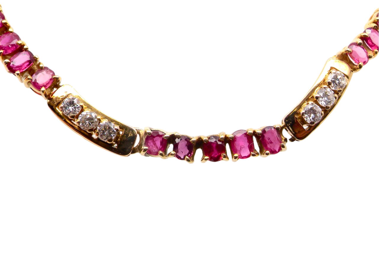 A Ruby and Diamond Necklace front