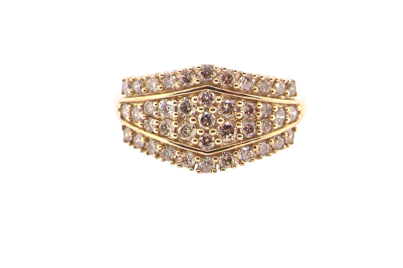 cluster diamond ring