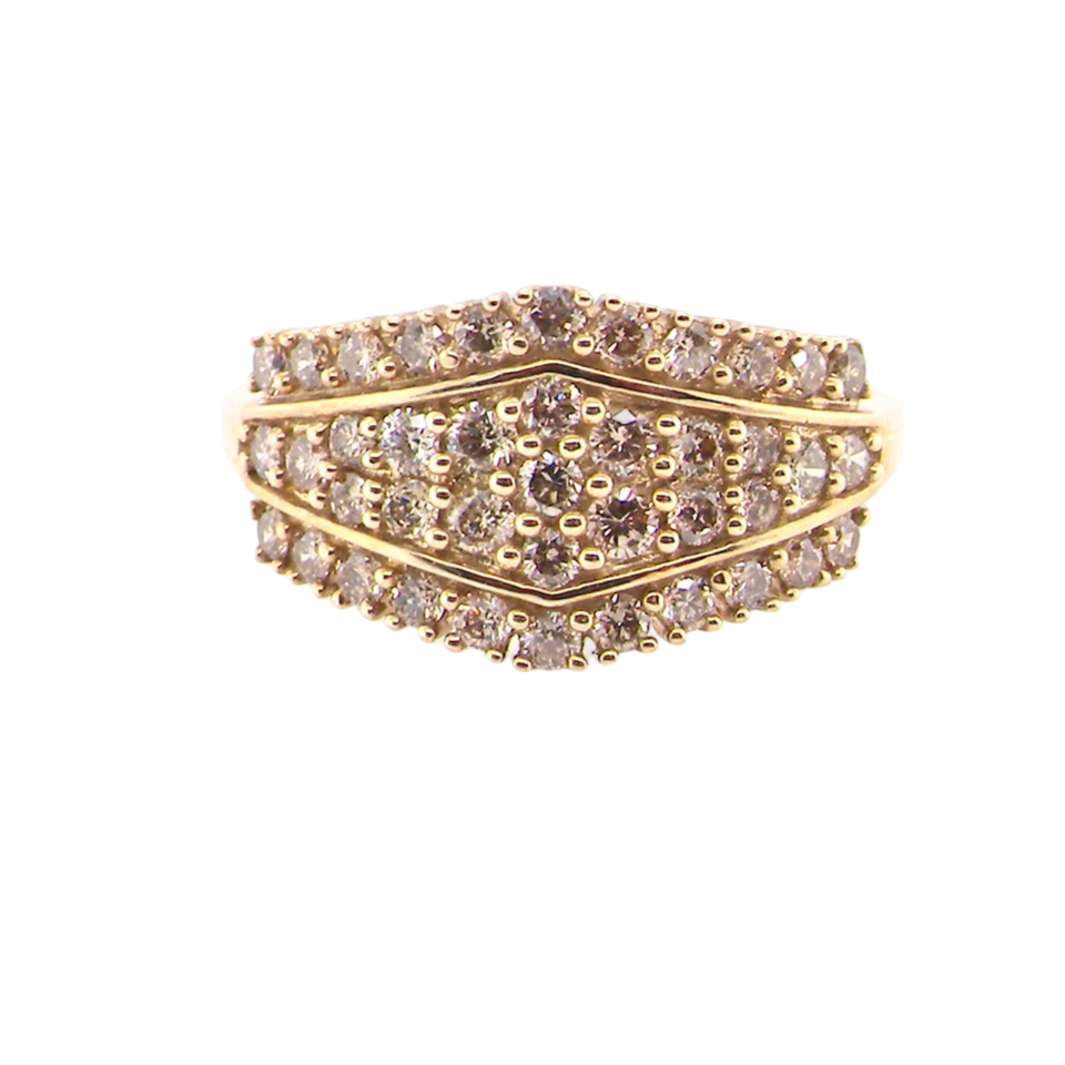cluster diamond ring