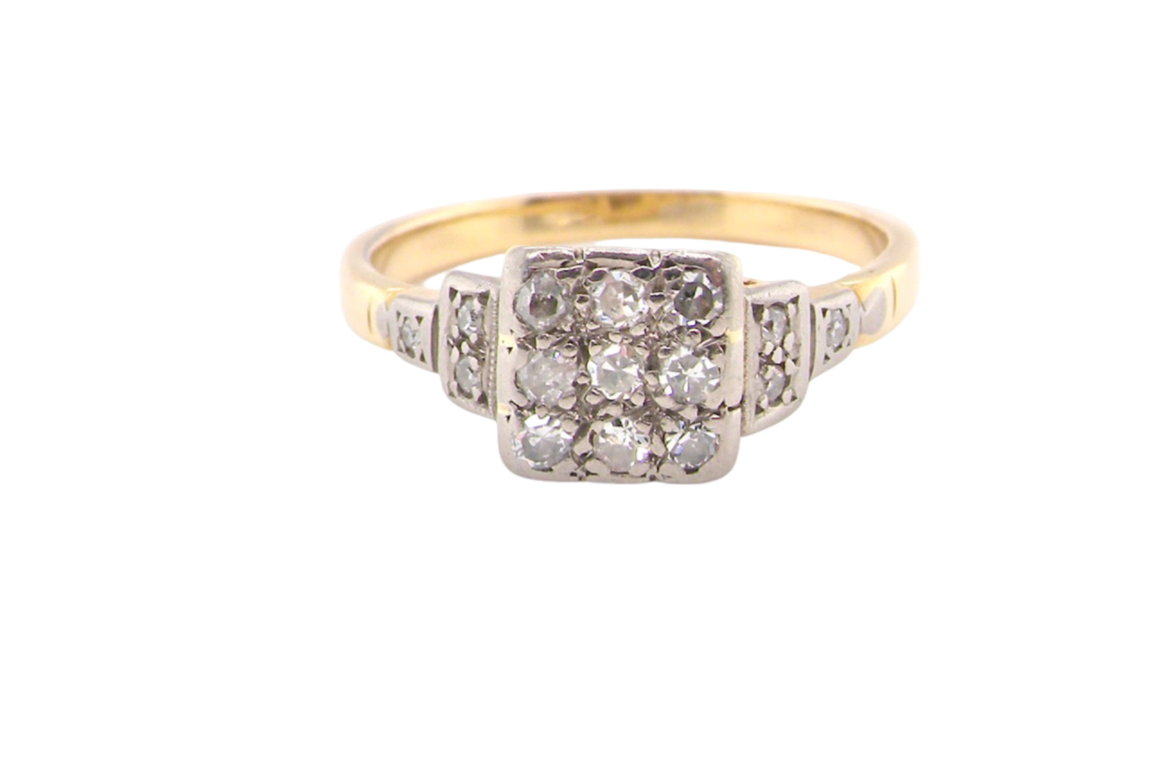 A vintage diamond cluster ring