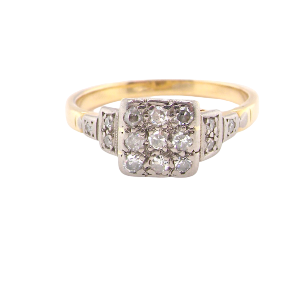 A vintage diamond cluster ring