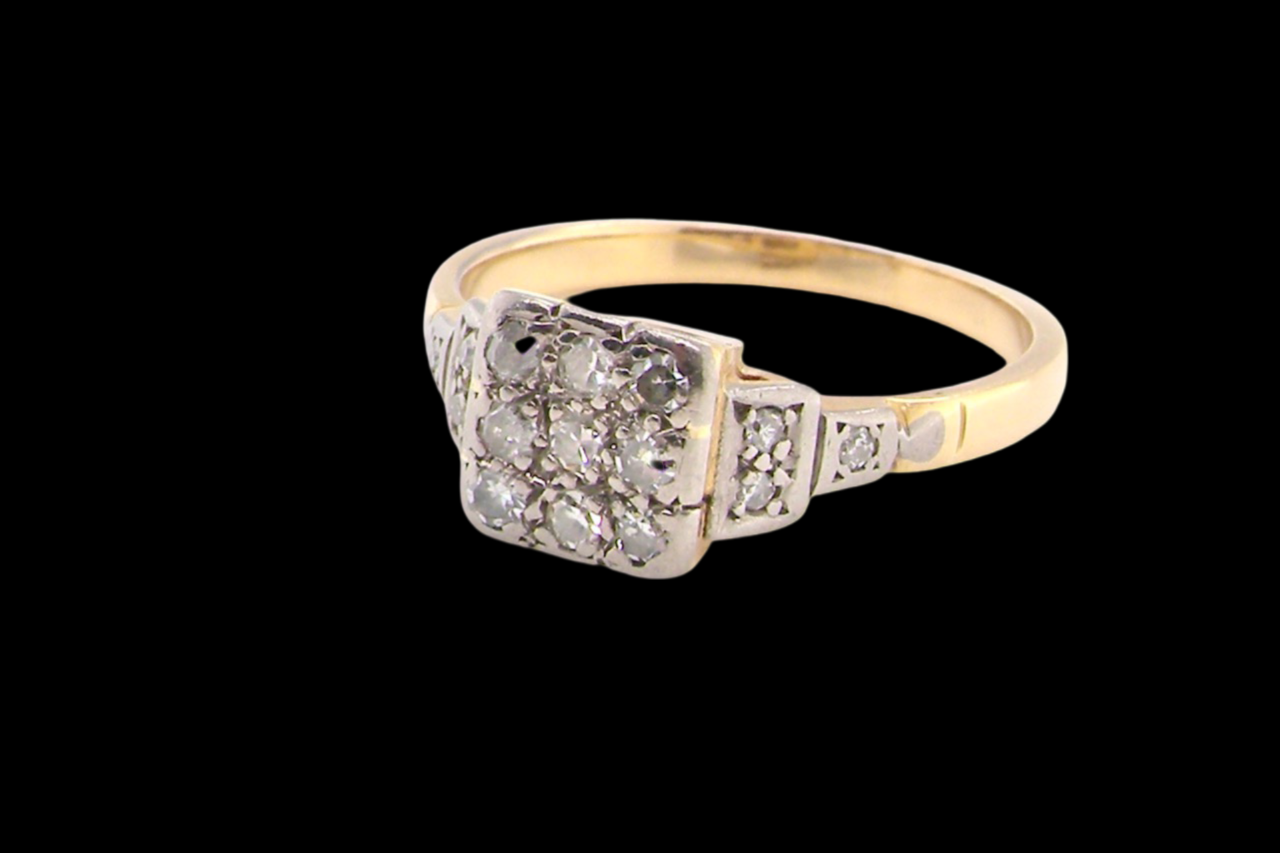 diamond cluster ring