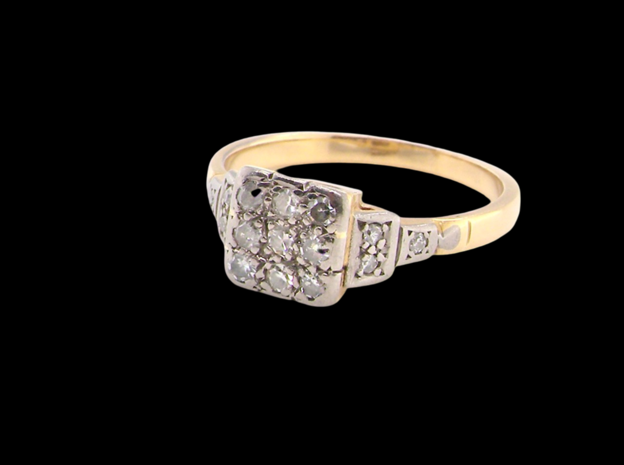 diamond cluster ring