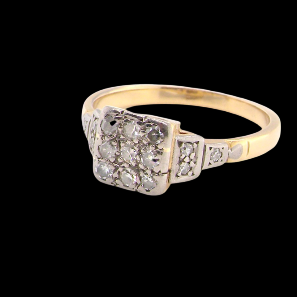 diamond cluster ring