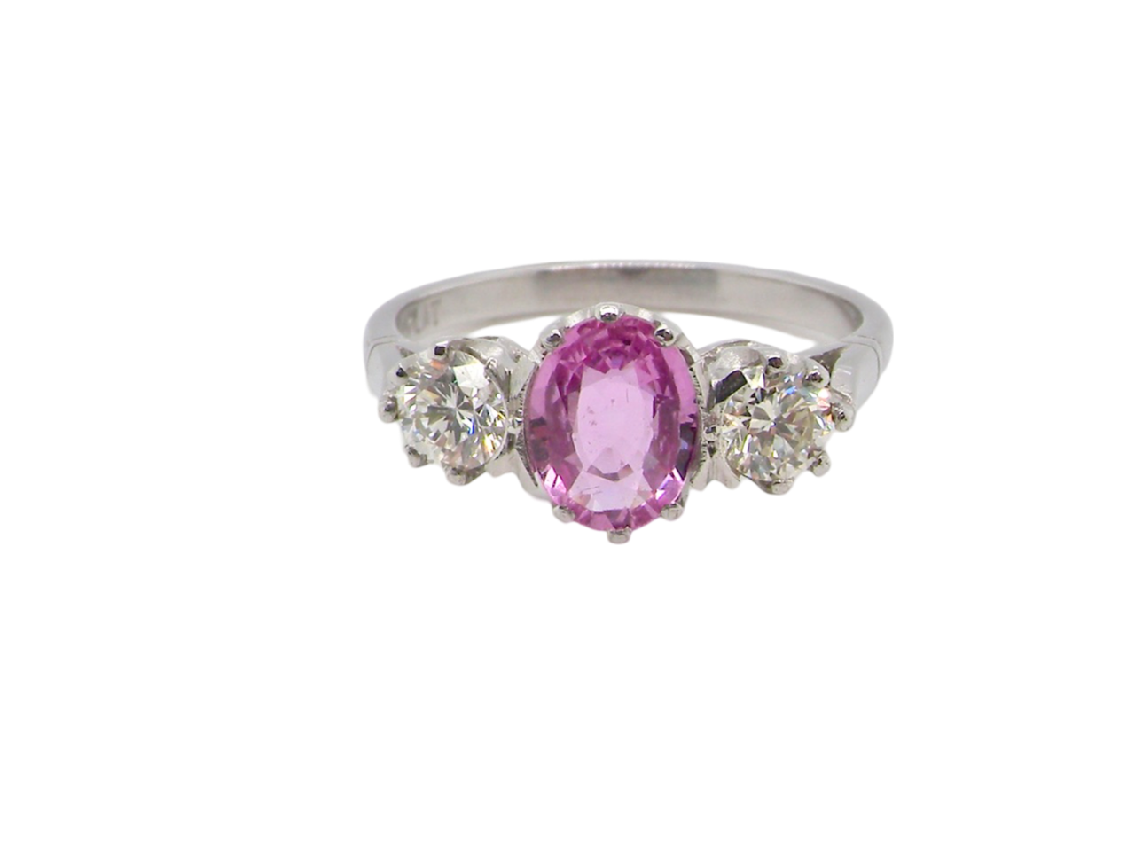pink sapphire and diamond ring