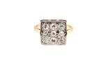 plaque style Art Deco diamond ring
