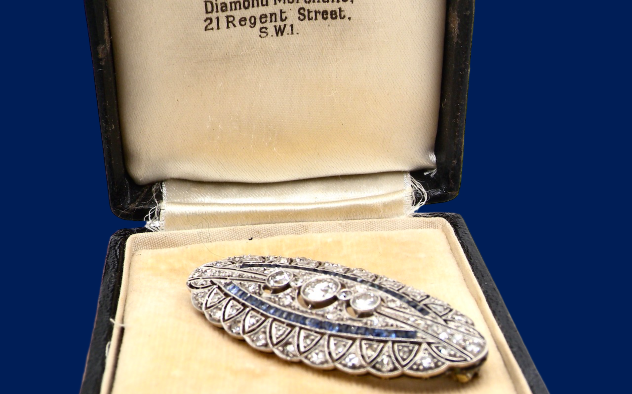 Sapphire and Diamond Brooch