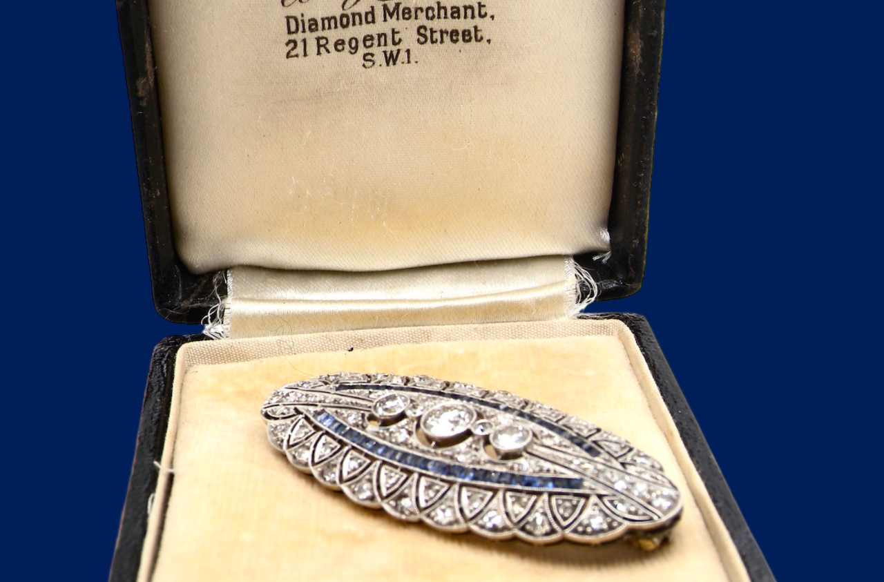 Sapphire and Diamond Brooch