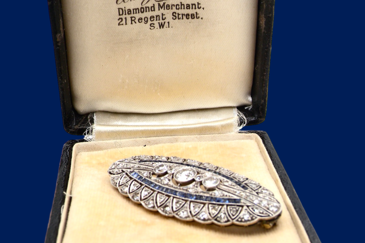 Sapphire and Diamond Brooch