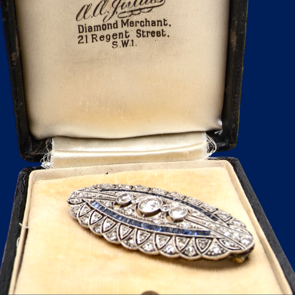 Sapphire and Diamond Brooch