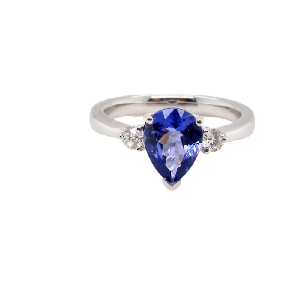 A Tanzanite and Diamond Ring