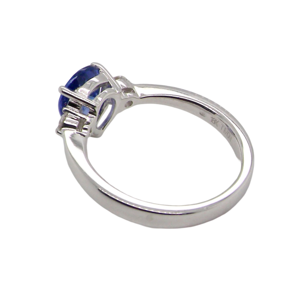 A Tanzanite and Diamond Ring rear view