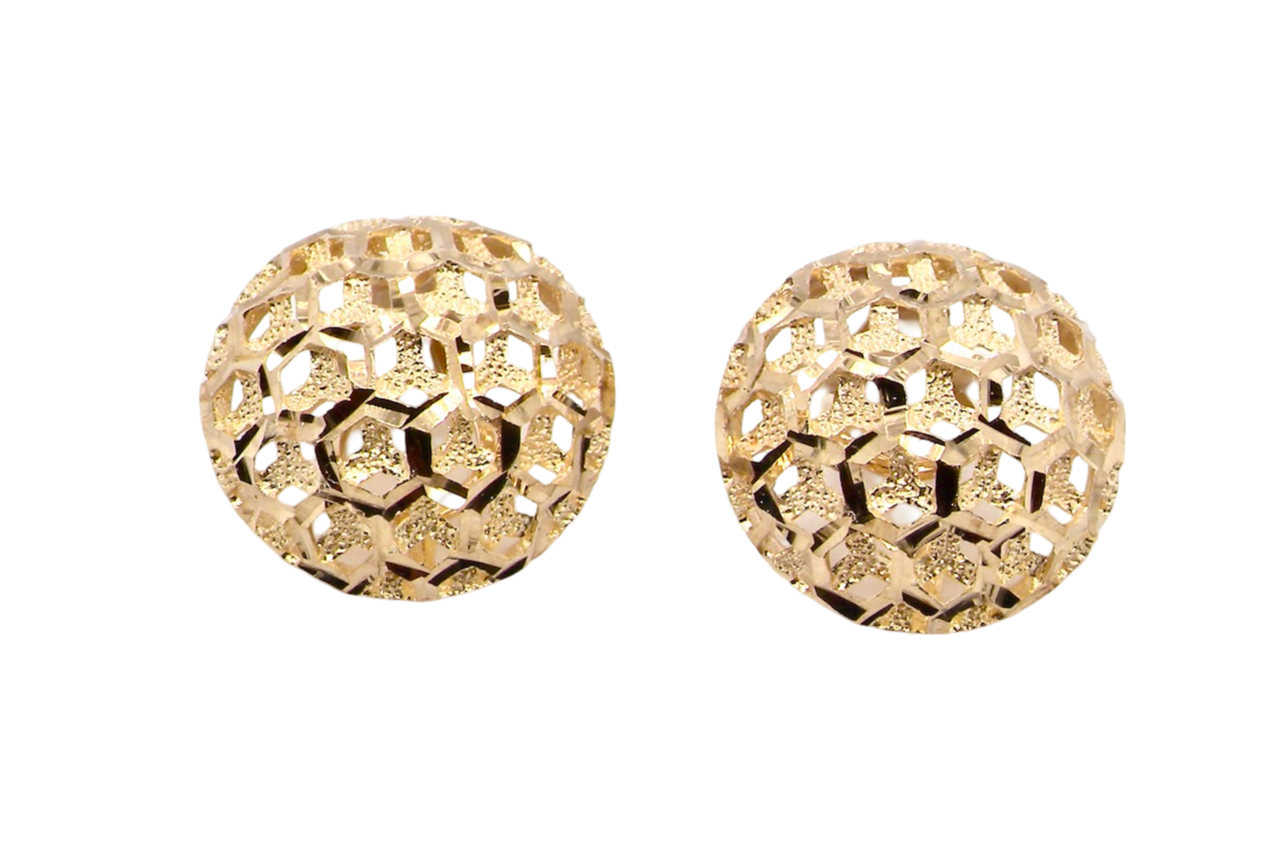 A pair of CLIP style diamond cut earrings
