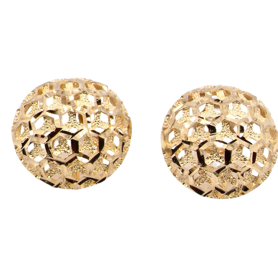A pair of CLIP style diamond cut earrings