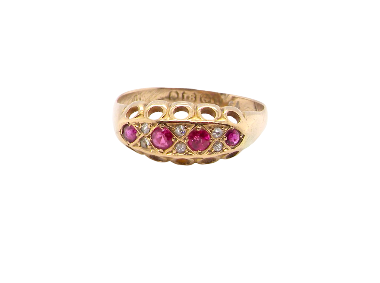 antique ruby and diamond ring