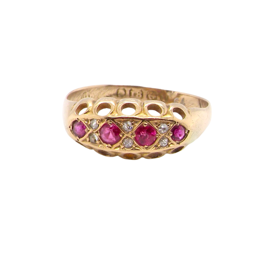 antique ruby and diamond ring