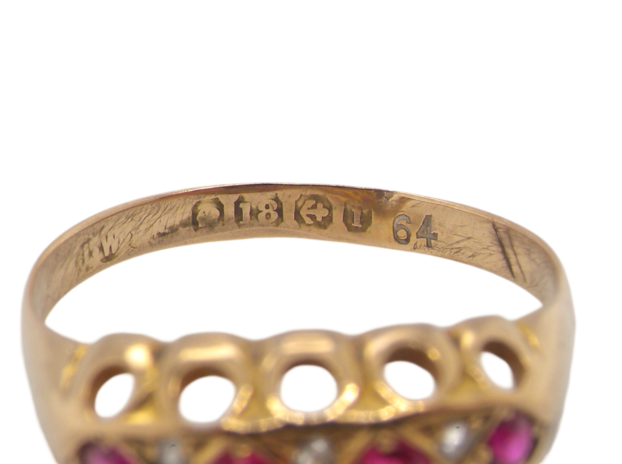 Edwardian ruby and diamond ring hallmarks