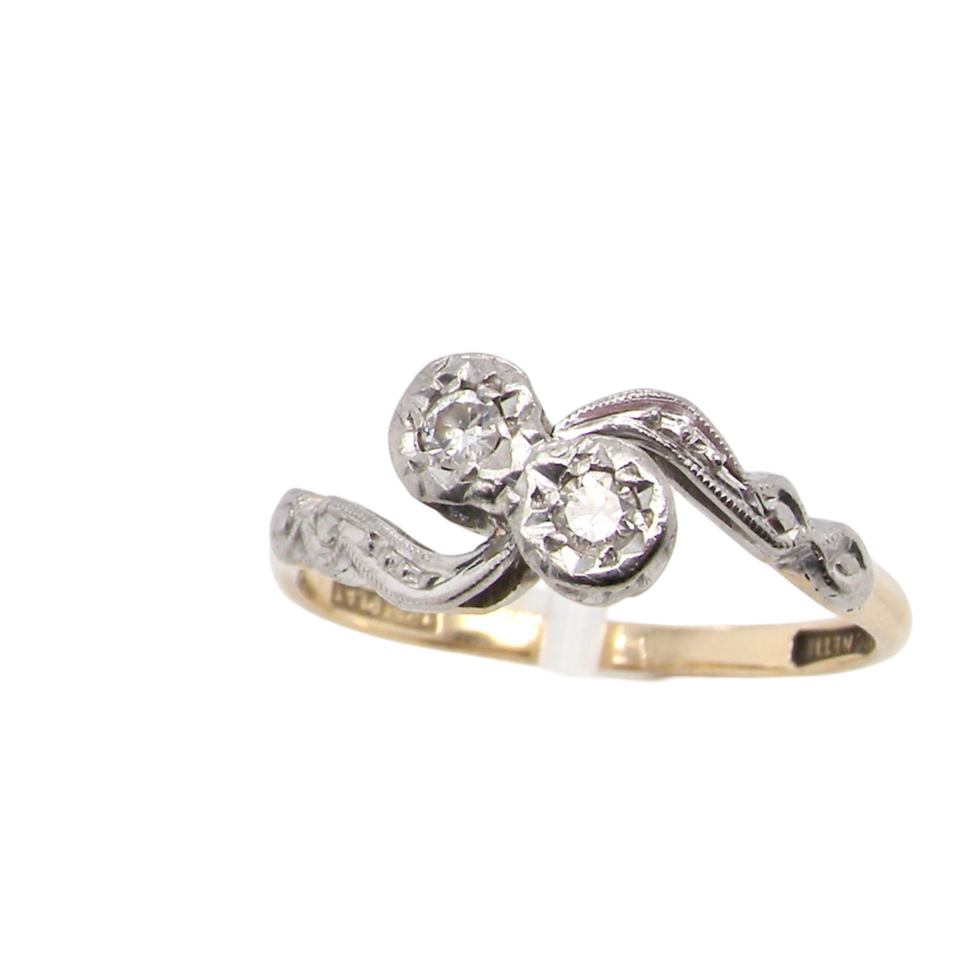 Vintage Two Stone Diamond Ring