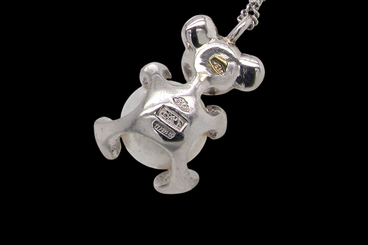 A Teddy Bear Pendant rear view