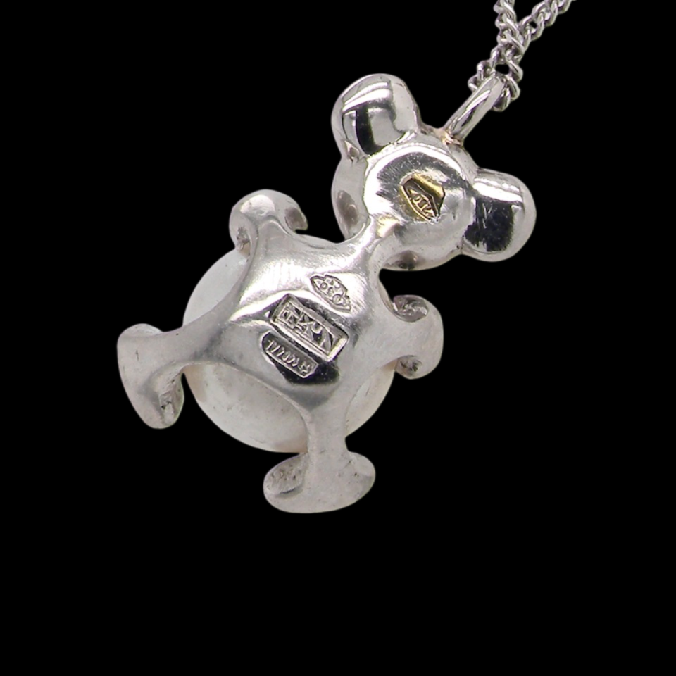 A Teddy Bear Pendant rear view