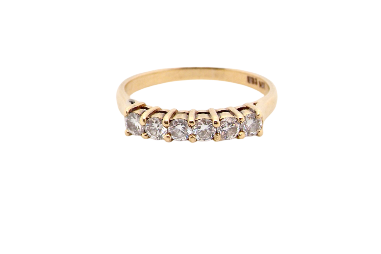 A half hoop diamond ring