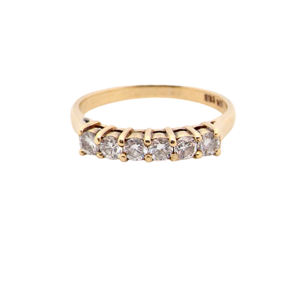 A half hoop diamond ring