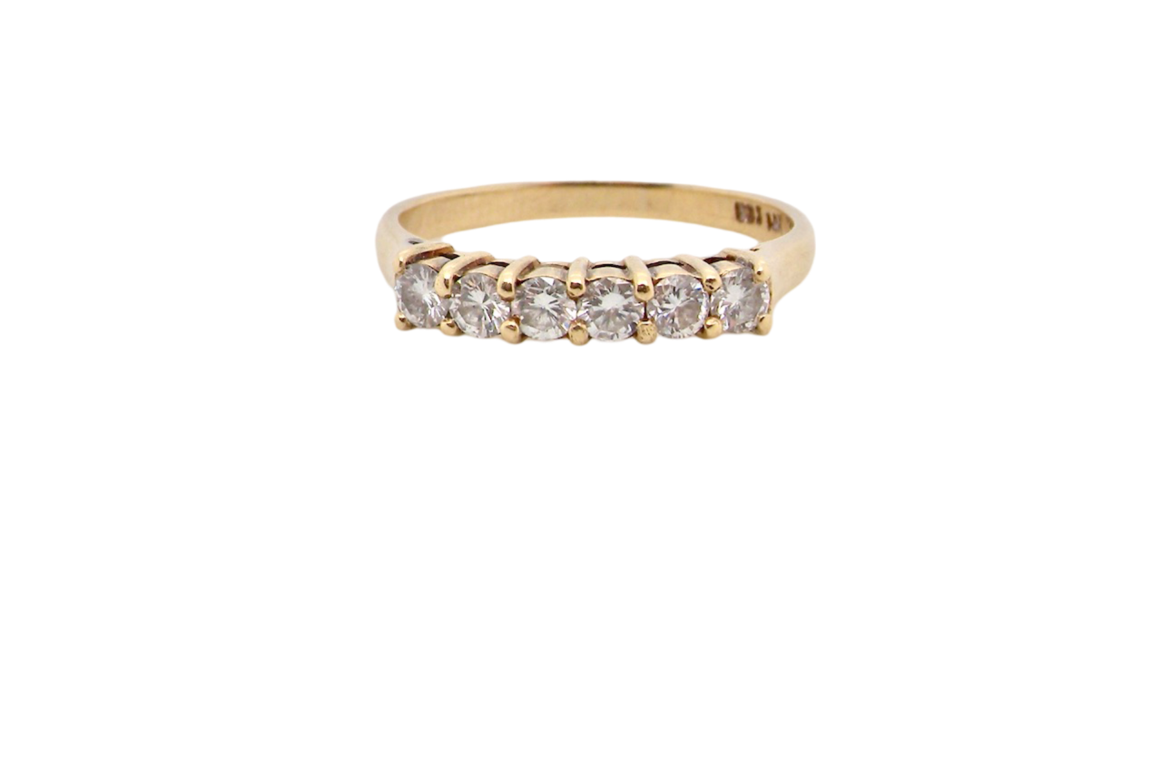 half hoop diamond ring
