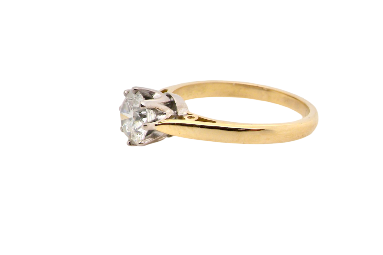 An iconic Solitaire Diamond Ring rear view